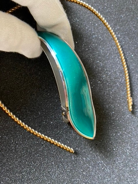 Ficcare Maximas Border Jewel (alte Kollektion) Aqua on Silver L